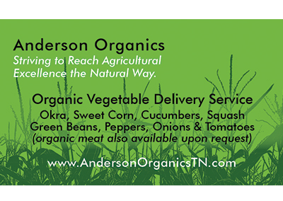 Anderson Organics Nashville Business Card Design