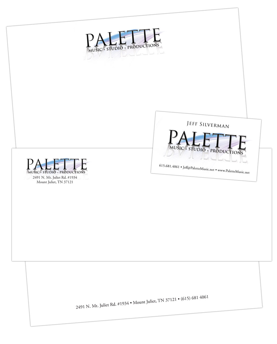 Mt. Juliet Letterhead, Envelopes and Business Cards